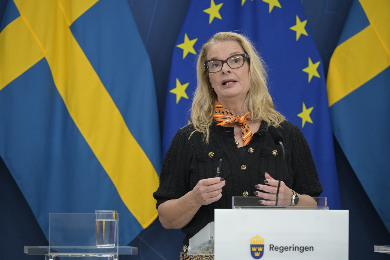 Lotta Edholm (L), gymnasie-, högskole- och forskningsminister. Foto: Roger Sahlström.