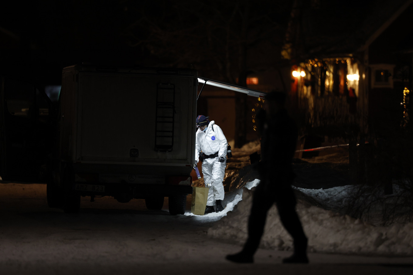 En kvinna i 55-årsåldern mördades i en villa i Boden under juldagen. Polisen har skjutit den misstänkte gärningsmannen, som avlidit. Foto: Mats Engfors/TT