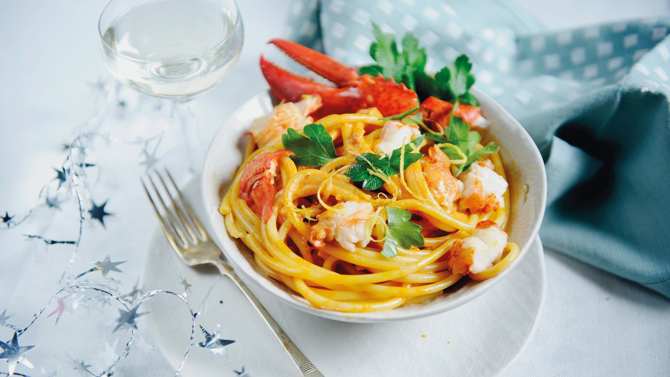 Mys till med Paolos hummerpasta på nyår. Foto: Annika af Klercker/TT