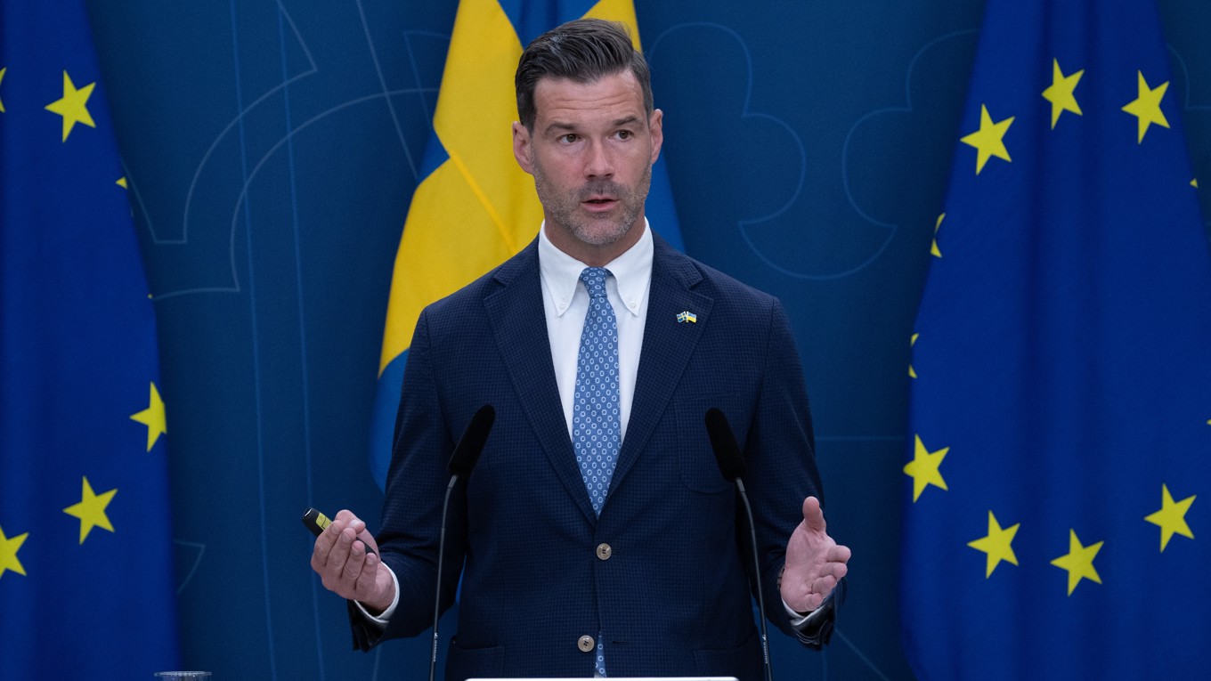 Migrationsminister Johan Forssell (M). Foto: Roger Sahlström