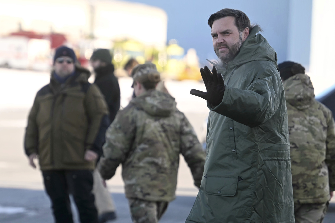 USA:s vicepresident JD Vance under ett Grönlandsbesök i mars i fjol. Foto: Jim Watson/AP/TT