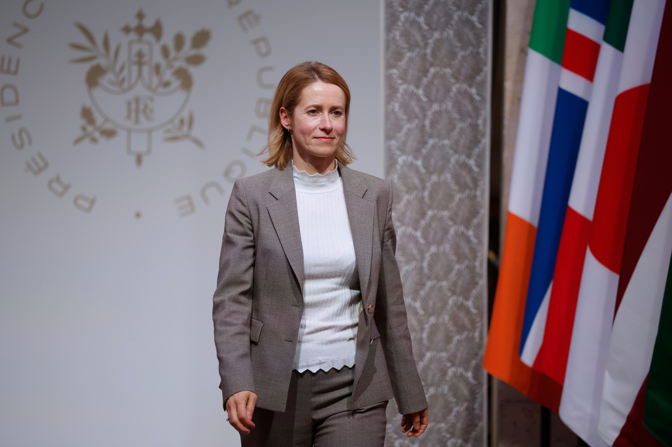 EU:s utrikeschef Kaja Kallas vid ett möte i Paris i början av januari. Arkivbild. Foto: Yoan Valat/AP/TT