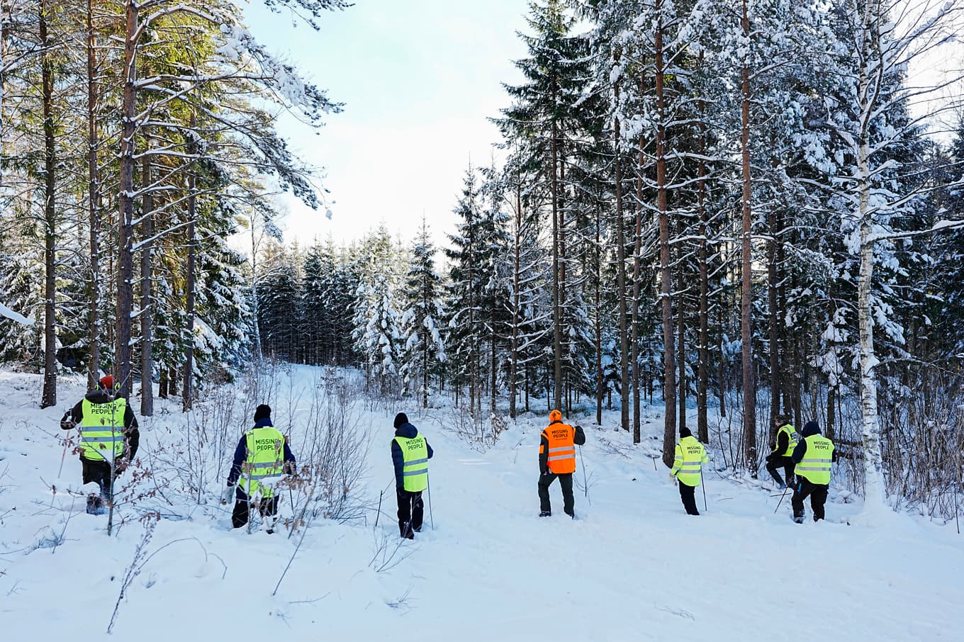 En stor sökinsats inleddes när kvinnan försvann. Bild tagen den 10 januari. Foto: Björn Larsson Rosvall/TT