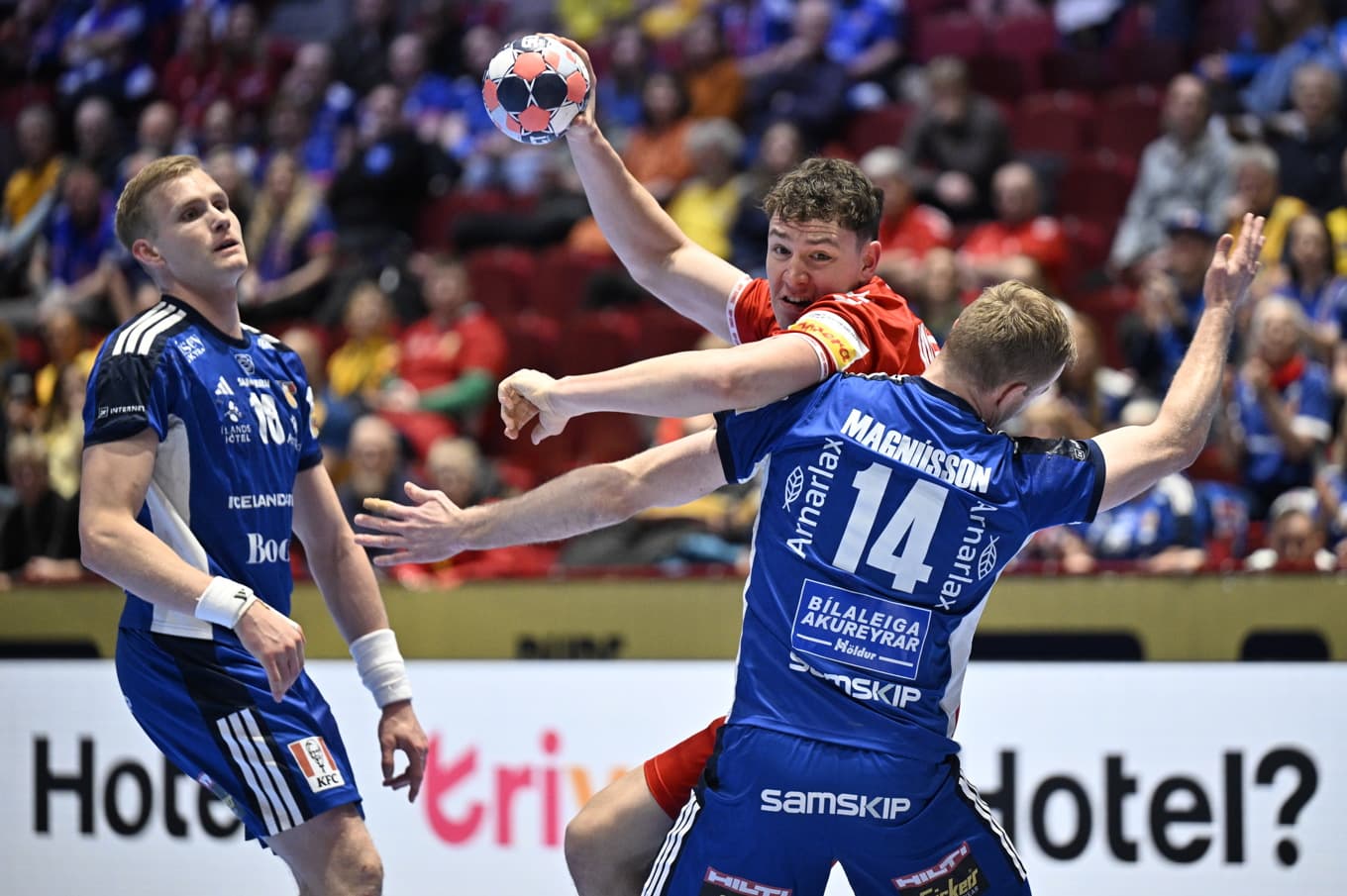 Island fick nöja sig med en poäng mot Schweiz. Foto: Johan Nilsson/TT