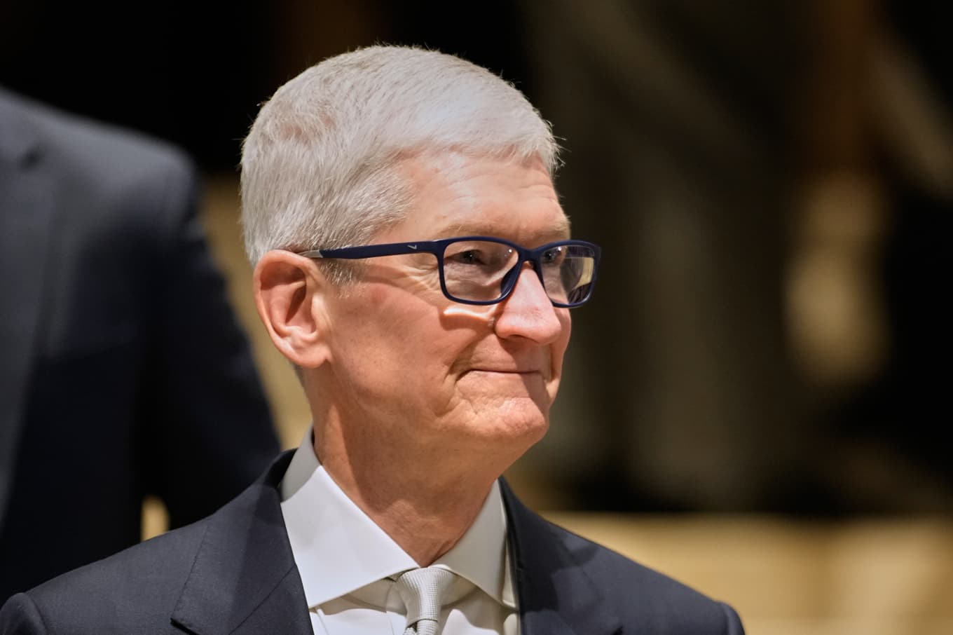 Tim Cook är Apples vd, på Världsekonomiskt forum i schweiziska Davos tidigare i januari. Foto: Markus Schreiber /AP/TT