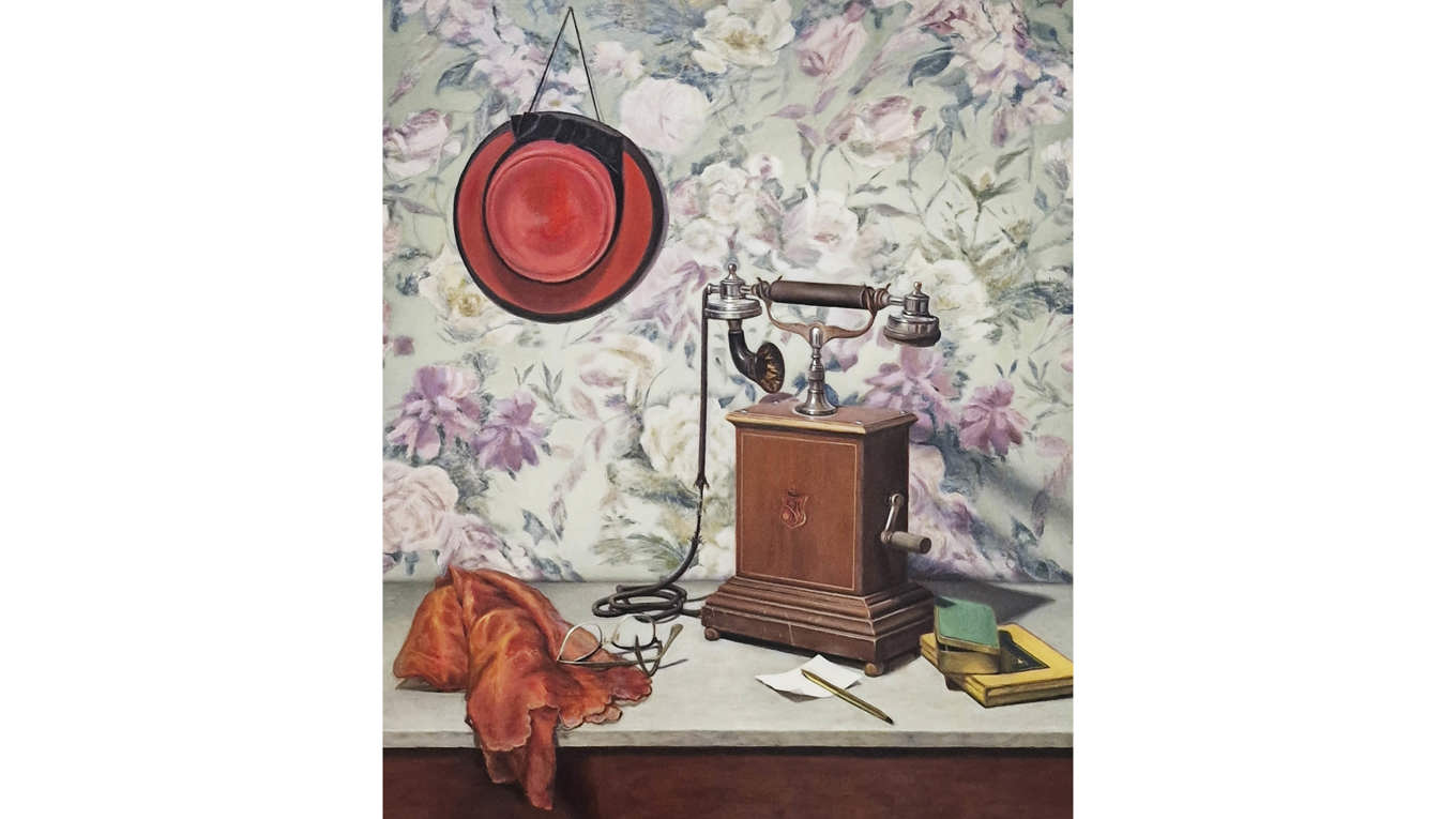 ”Waiting for your call” av Helen Jahren (olja på duk, 80 x 72 cm). Foto: Helen Jahren