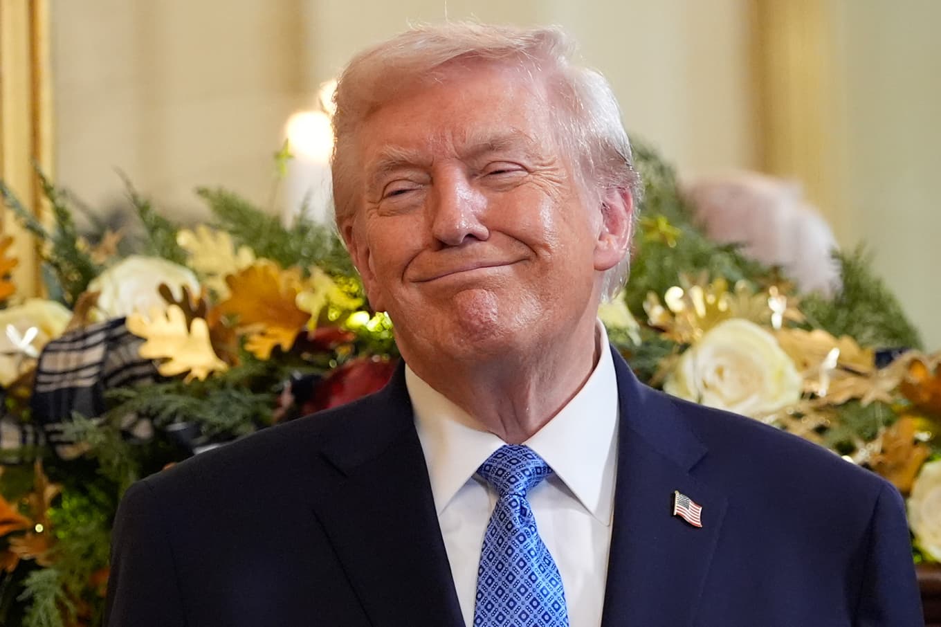 USA:s president Donald Trump fotograferad i Vita huset i december 2025. Foto: Alex Brandon/AP/TT