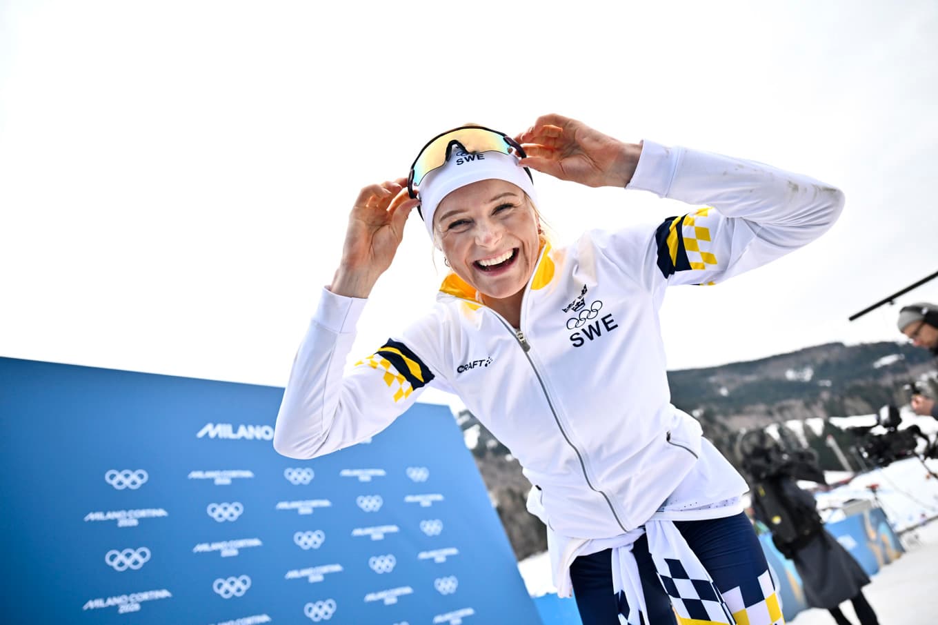 Frida Karlsson tog sitt andra raka OS-guld när hon vann 10 kilometer fristil på torsdagen. Foto: Christine Olsson/TT