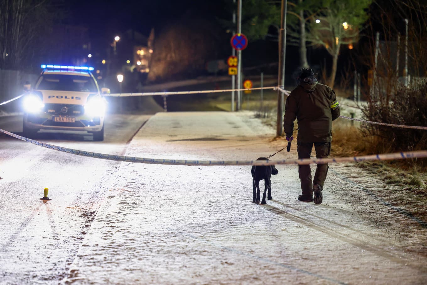 Mordet i Rönninge i julas har fått stor uppmärksamhet. Här är polisen på plats efter brottet. Foto: Nils Petter Nilsson/TT