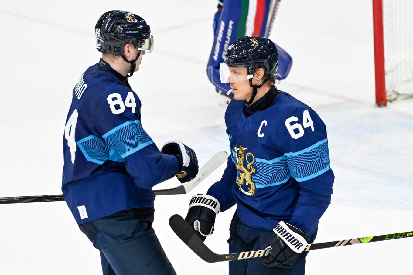 Mikael Granlund firar ännu ett mål mot Italien. Foto: Emmi Korhonen/AP/TT