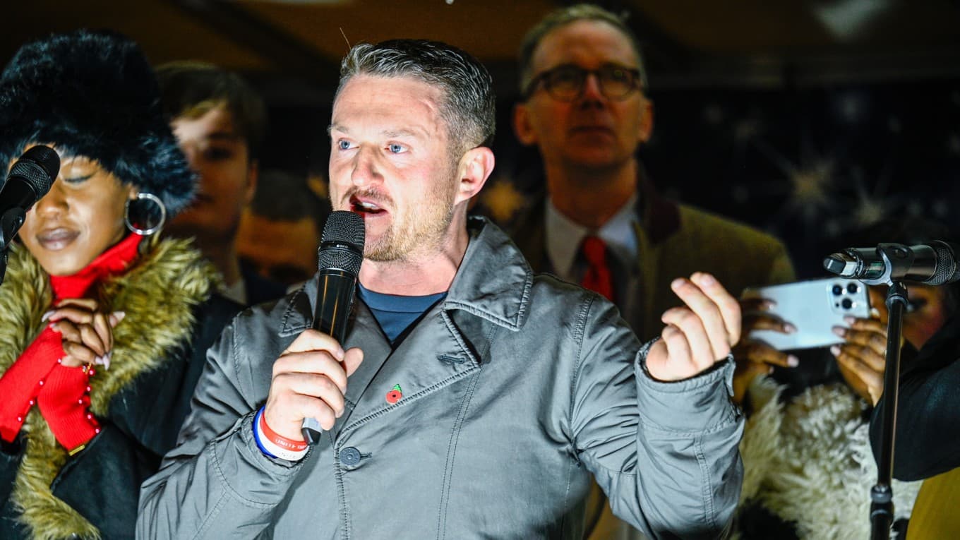 Den brittiske aktivisten Tommy Robinson. Foto: Ben Montgomery/Getty Images