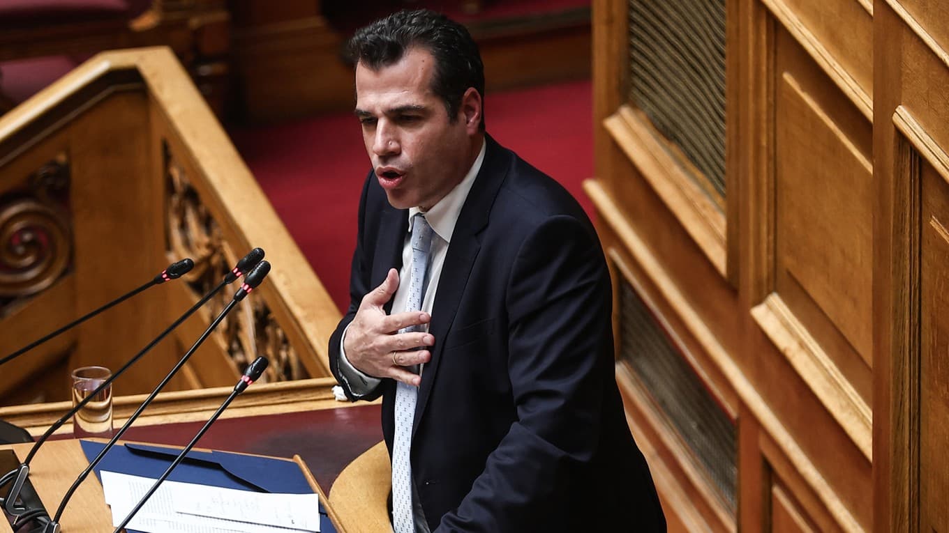 Greklands migrationsminister Thanos Plevris. Foto: Dimitris Kapantais/SOOC/AFP via Getty Images