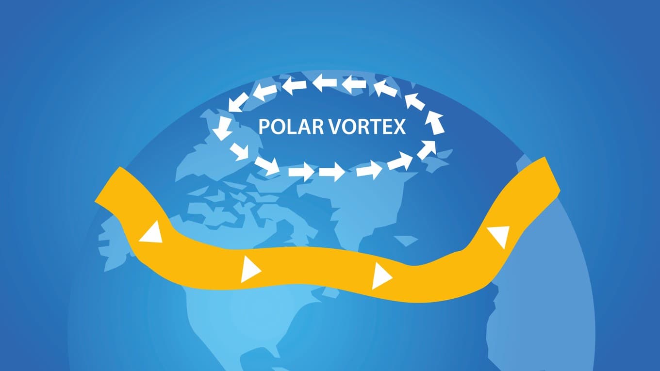 När polarvirveln är stark hålls kylan kvar runt nordpolen. Foto: Bakhtiar Zein/Shutterstock