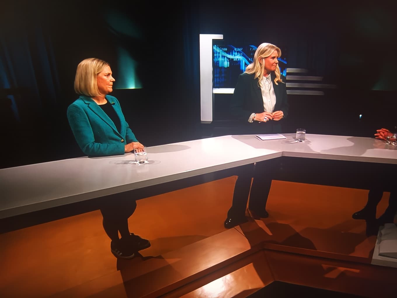 Magdalena Andersson (S), partiledare i SVT Agenda 8 Mars 2026. Foto: Skärmdump SVT