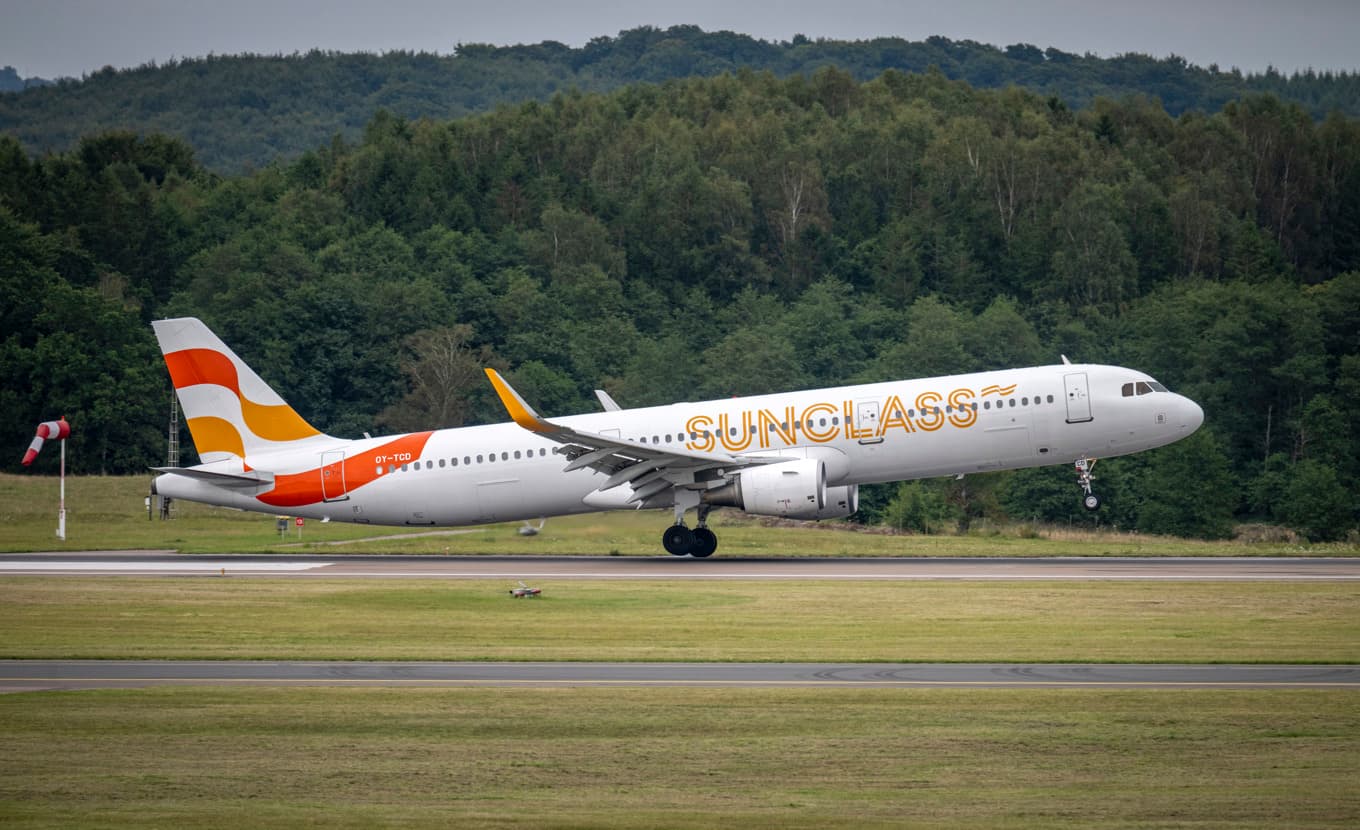 Vings eget flygbolag Sunclass genomför flygningen. Flygplanet på bilden är av en annan modell än det som flyger på söndag. Arkivbild. Foto: Johan Nilsson/TT