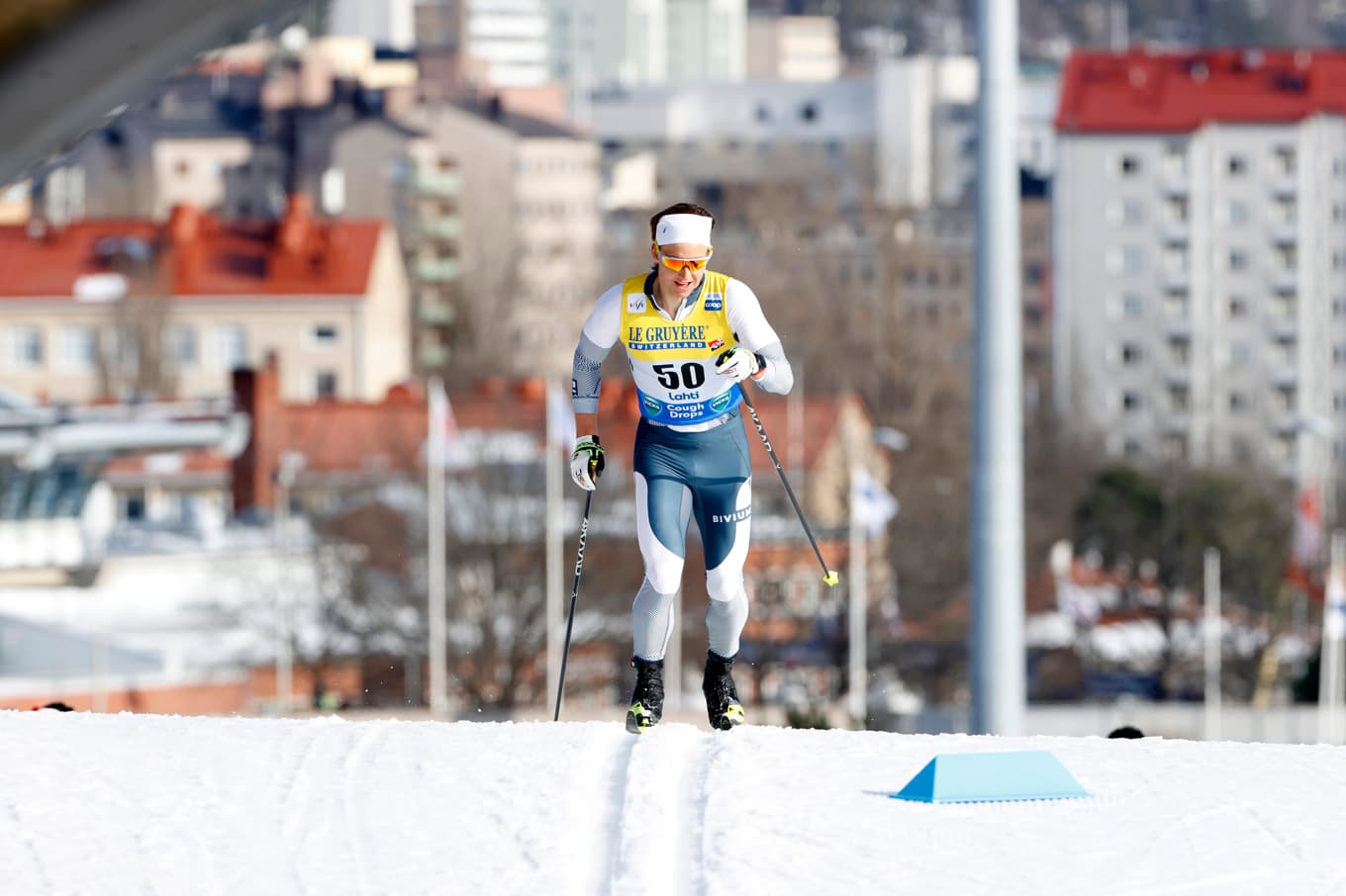 Ryssen Savelij Korosteljov under milloppet i Lahtis. Foto: Petri Korteniemi/AP/TT
