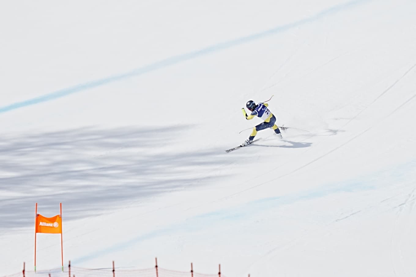 Aaron Lindström under sin krasch. Foto: Björn Larsson Rosvall/TT