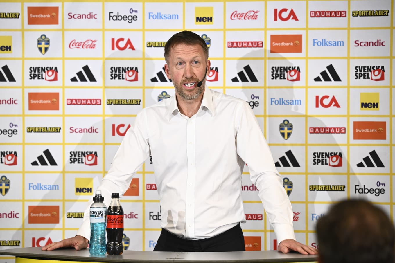 Graham Potter fortsätter som förbundskapten i fotbollslandslaget till 2030. Foto: Fredrik Sandberg/TT