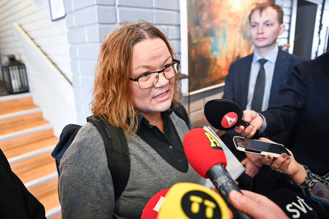 Liberalernas ekonomisk-politiska talesperson Cecilia Rönn på partistyrelsemötet i fredags. Foto: Fredrik Sandberg/TT