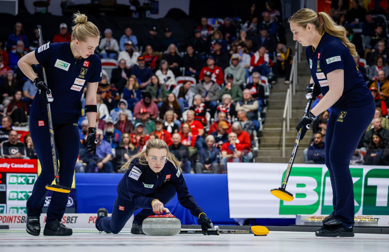 Lag Isabella Wranå under förlustmatchen mot Schweiz. Foto: Jeff McIntosh  /AP/TT