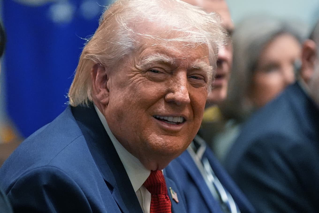 President Donald Trump på torsdagens regeringsmöte. Foto: Alex Brandon/AP/TT