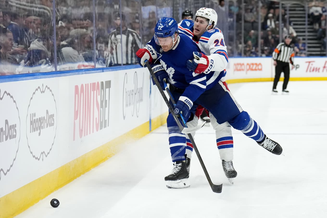Toronto vann mot tabelljumbon New York Rangers. Foto: Nathan Denette/AP/TT