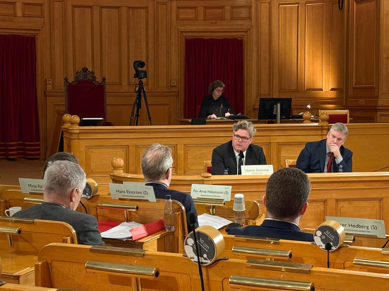 Justitieminister Gunnar Strömmer (M) i KU. Foto: Foto: Niklas Svahn / TT