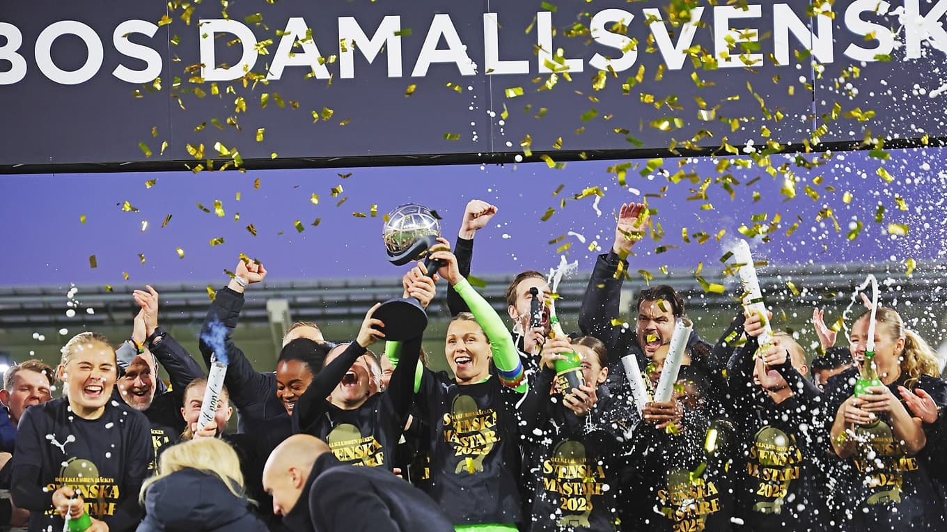 I fjol vann Häcken SM-guldet. I helgen drar damallsvenskan i gång igen. En serie som verkligen är ”De fattiga mot de rika”. Foto: Adam Ihse/TT