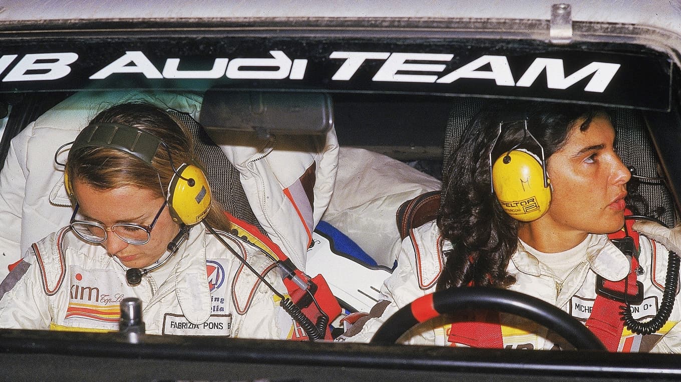 Det helkvinnliga teamet Michèle Mouton och Fabrizia Pons tillhörde världstoppen i rally på 1980-talet.   Foto: Mike Powell/Allsport