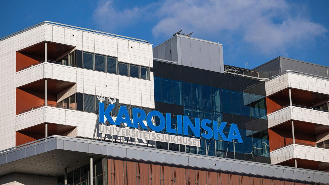 Karolinska universitetssjukhuset i Solna. Foto: Jonathan Näckstrand/AFP via Getty Images