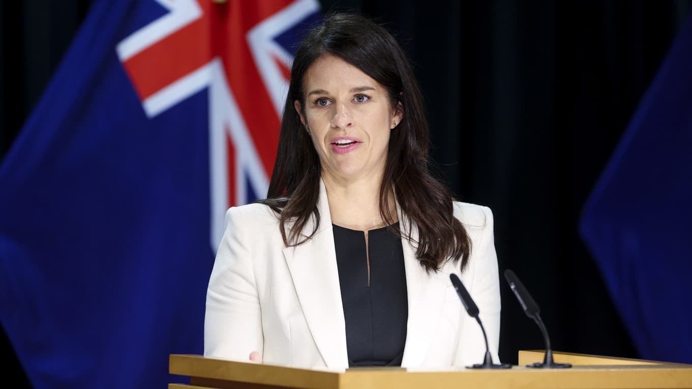 Nya Zeelands migrationsminister Erica Stanford. Foto: Hagen Hopkins/Getty Images