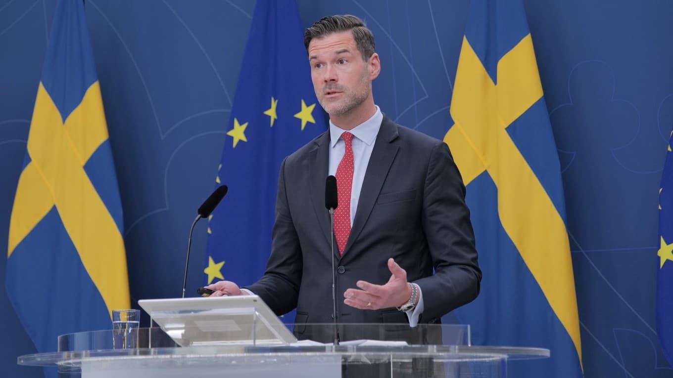 Migrationsminister Johan Forssell (M). Foto: Roger Sahlström