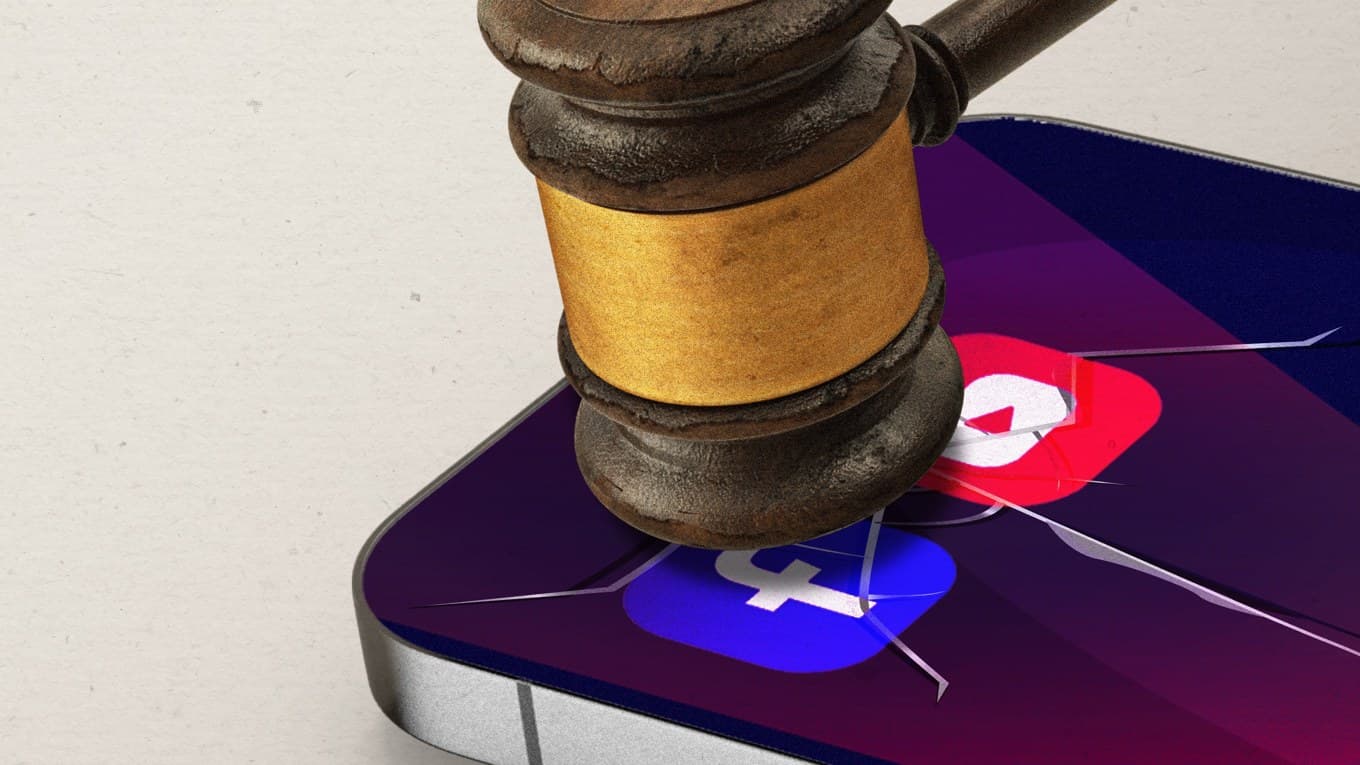 Domarna mot Meta och Youtube kan få omfattande konsekvenser för teknikjättarna i USA. Foto: Illustration: Epoch Times, Shutterstock