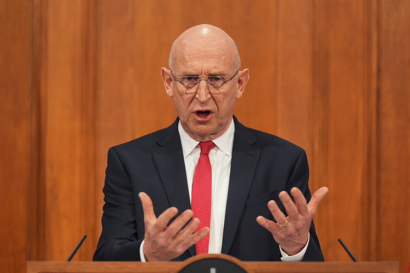 Storbritanniens försvarsminister John Healey. Foto: Yui Mok/AP/TT Foto: