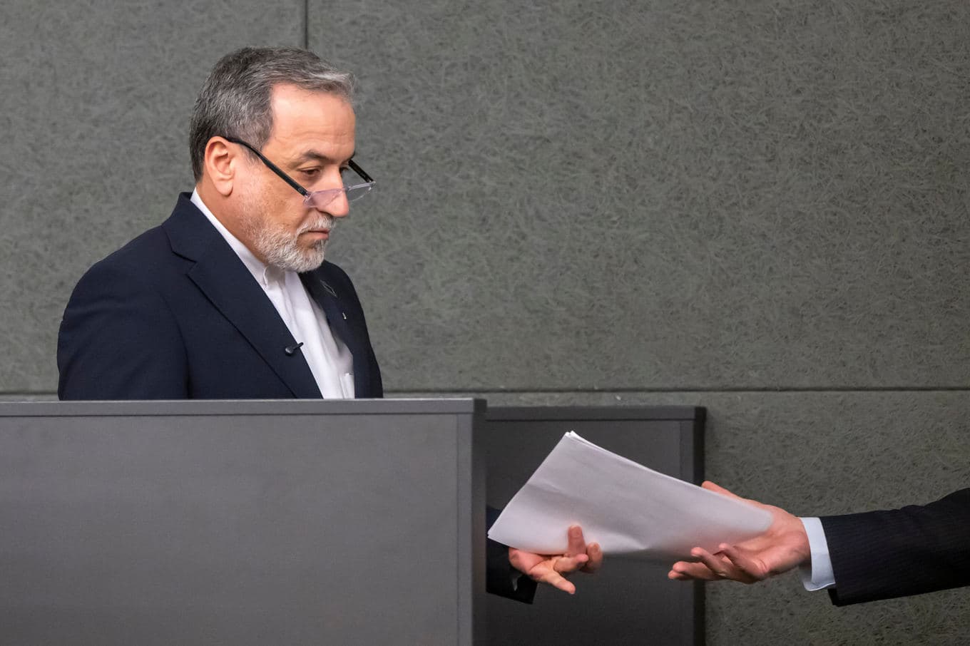 Irans utrikesminister Abbas Araghchi, på bild från i februari. Foto: Martial Trezzini/Keystone via AP/TT