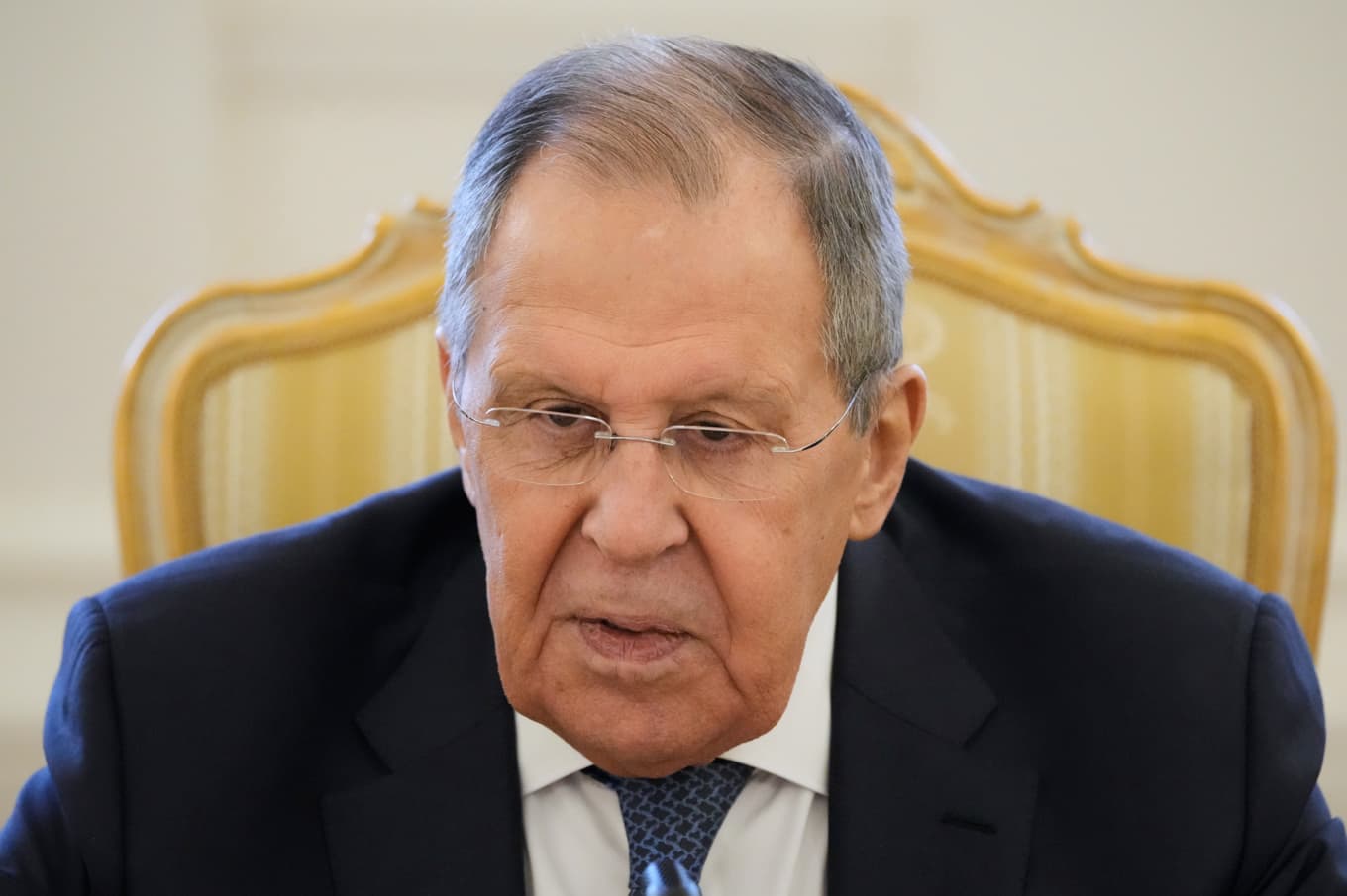 Rysslands utrikesminister Sergej Lavrov på en bild från i början av april. Foto: Pavel Bednyakov/AP/TT
