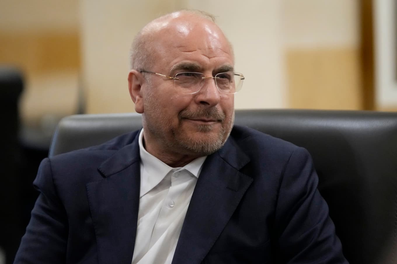 Mohammad Bagher Ghalibaf, talman i det iranska parlamentet. Arkivbild. Foto: Hussein Malla/AP/TT