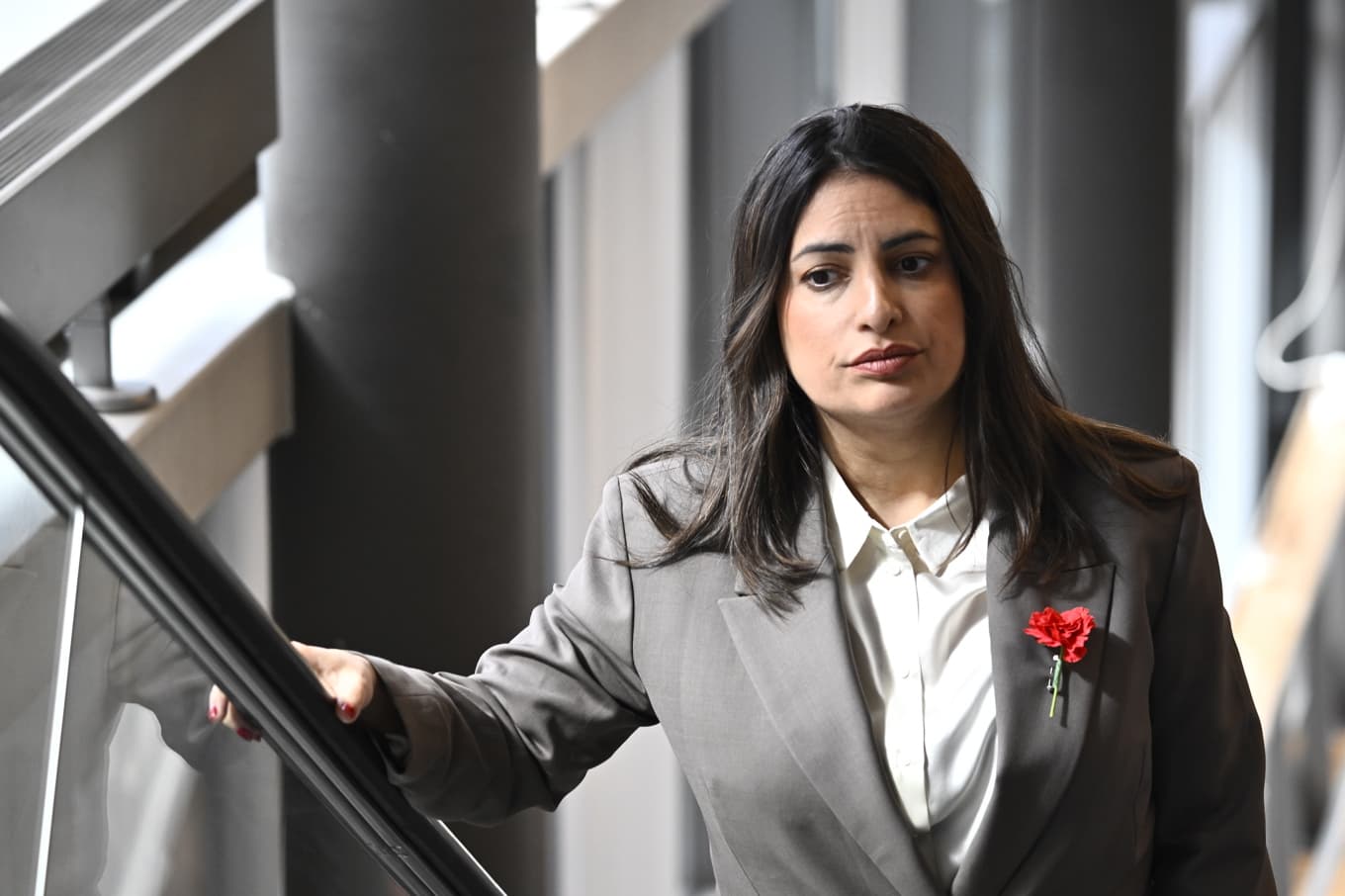 Partiledare Nooshi Dadgostar (V) under Vänsterpartiets kongress i Örebro. Foto: Christine Olsson/TT