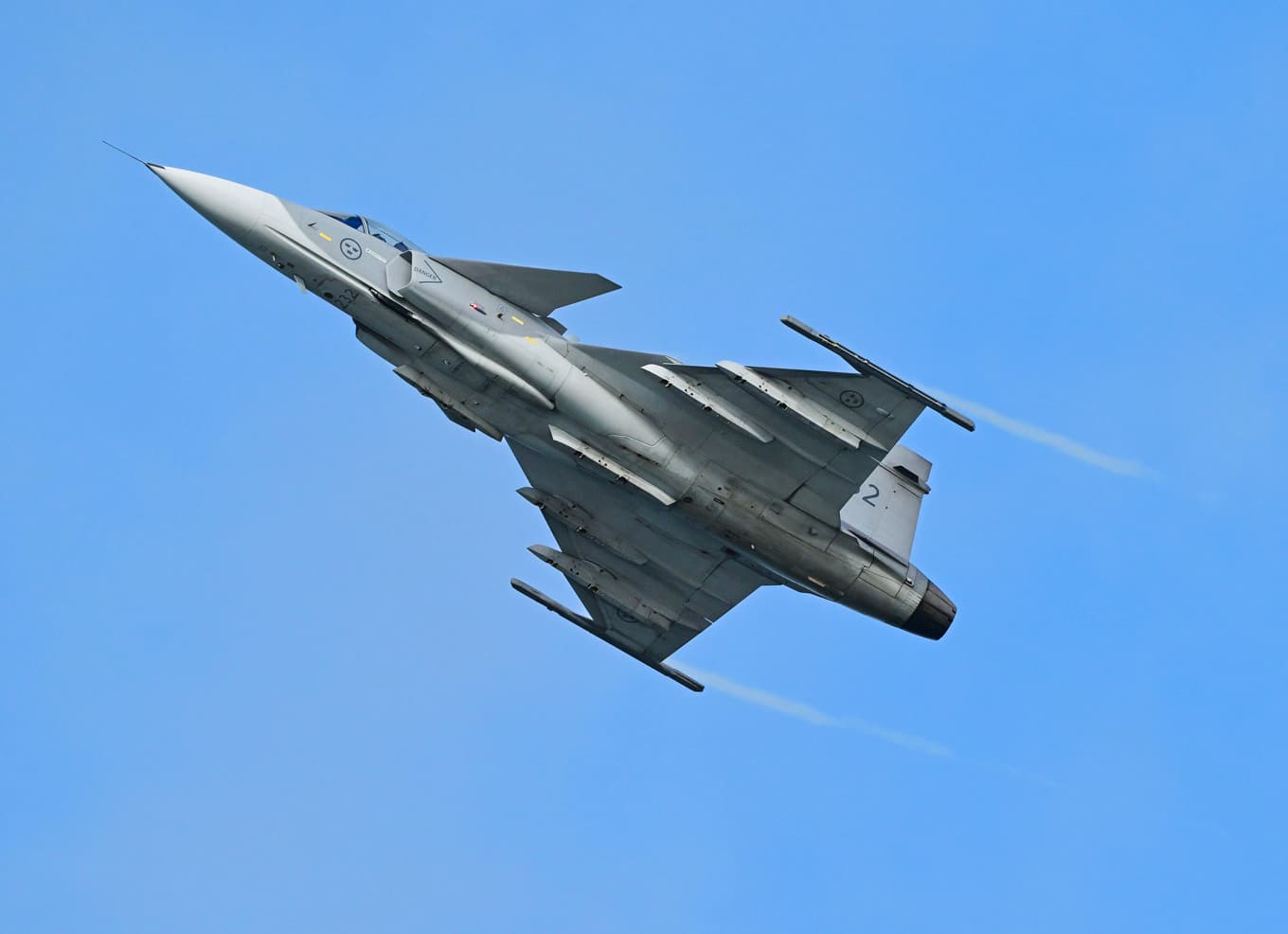 Två Gripen-plan beordrades upp för att möta de ryska planen. Arkivbild. Foto: Jonas Ekströmer/TT