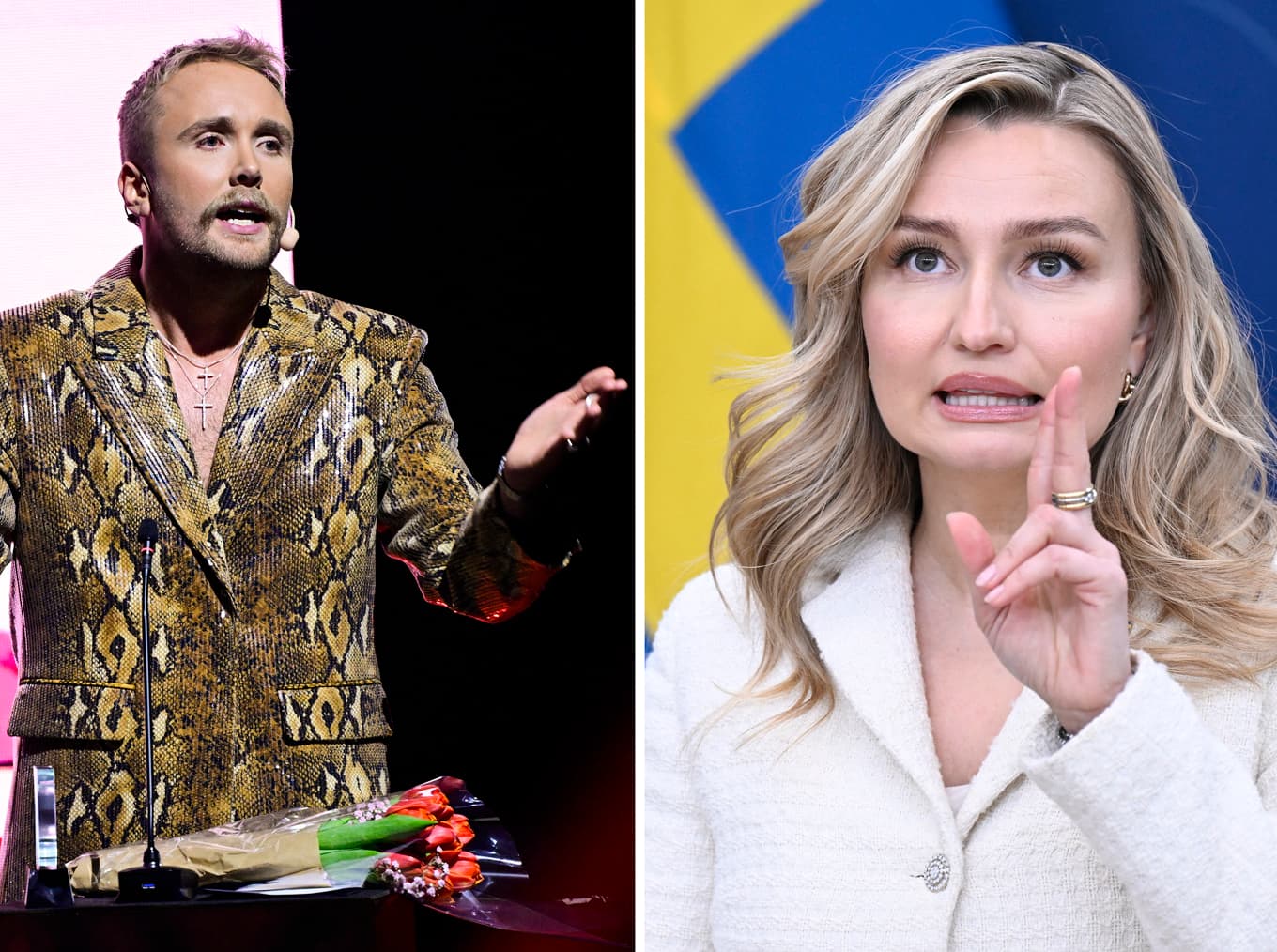 Edvin Törnblom och Ebba Busch. Foto: Jonas Ekströmer/TT, Jessica Gow/TT