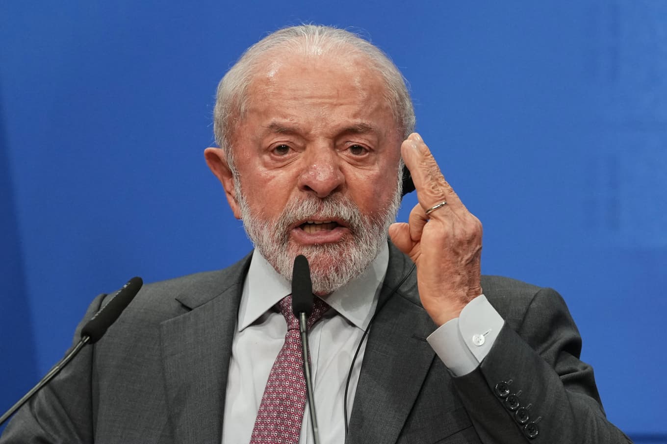 Brasiliens president Luiz Inácio Lula da Silva. Bild från tidigare i april. Foto: Martin Meissner/AP/TT