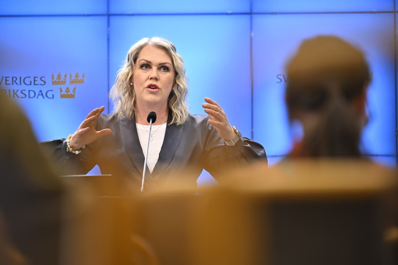 Lena Hallengren, gruppledare för Socialdemokraterna. Foto: Pontus Lundahl/TT