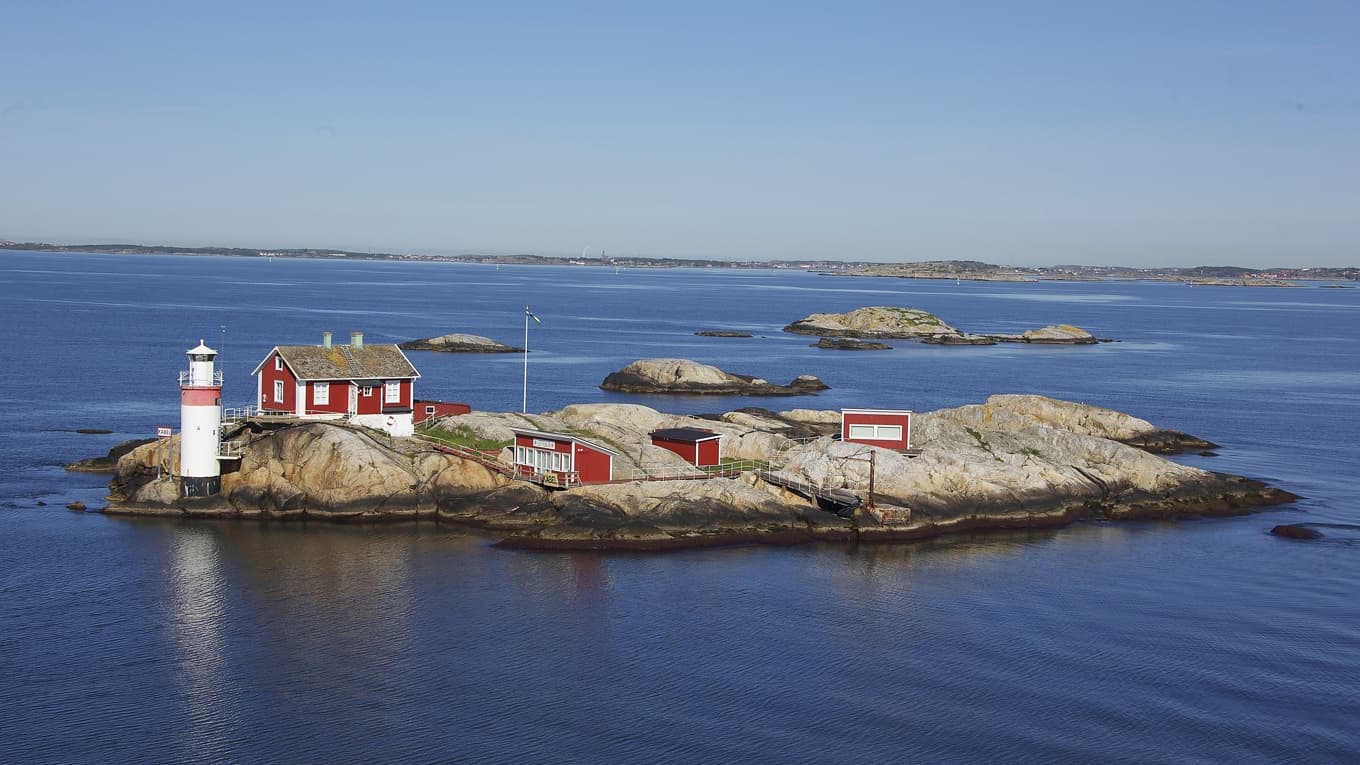 Gäveskär ligger som en liten oas i Göteborgs skärgård. Foto:  Lars-Göran Itskowitz