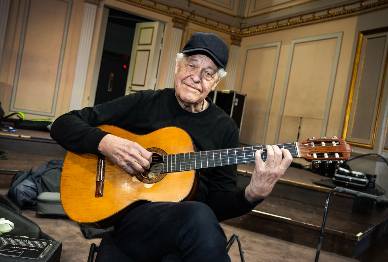 Jojje Wadenius när han fyllde 80 år, den 4 maj i fjol. Foto: Claudio Bresciani/TT