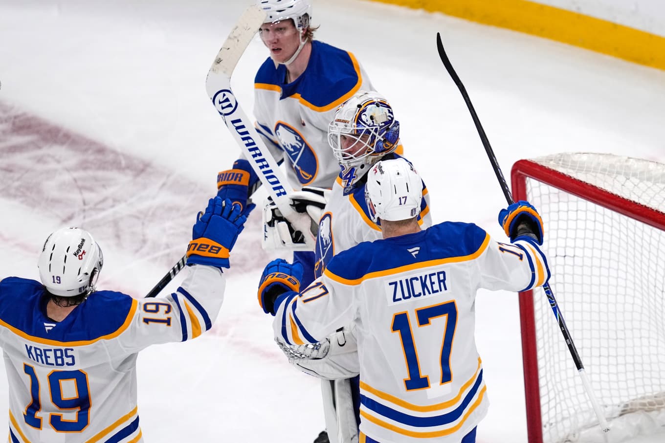 Buffalo är klart för kvartsfinal i Stanley Cup-slutspelet. Foto: Charles Krupa  /AP/TT