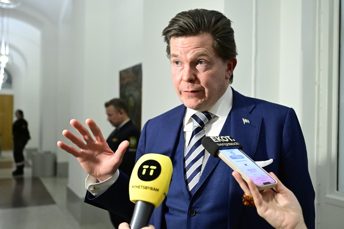 Talmannen Andreas Norlén kallar gruppledarna till ett möte om kvittningssystemet. Arkivbild. Foto: Jonas Ekströmer/TT