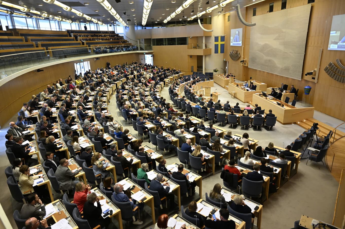 Regeringen vann onsdagens omröstning i riksdagen om ett enklare sätt att godkänna nya kärnkraftverk. Foto: Pontus Lundahl/TT