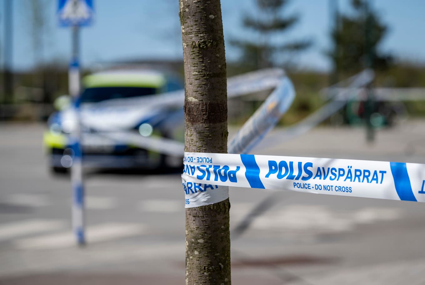 Delar av sjukhusområdet i Mölndal spärrades av. Arkivbild. Foto: Johan Nilsson/TT