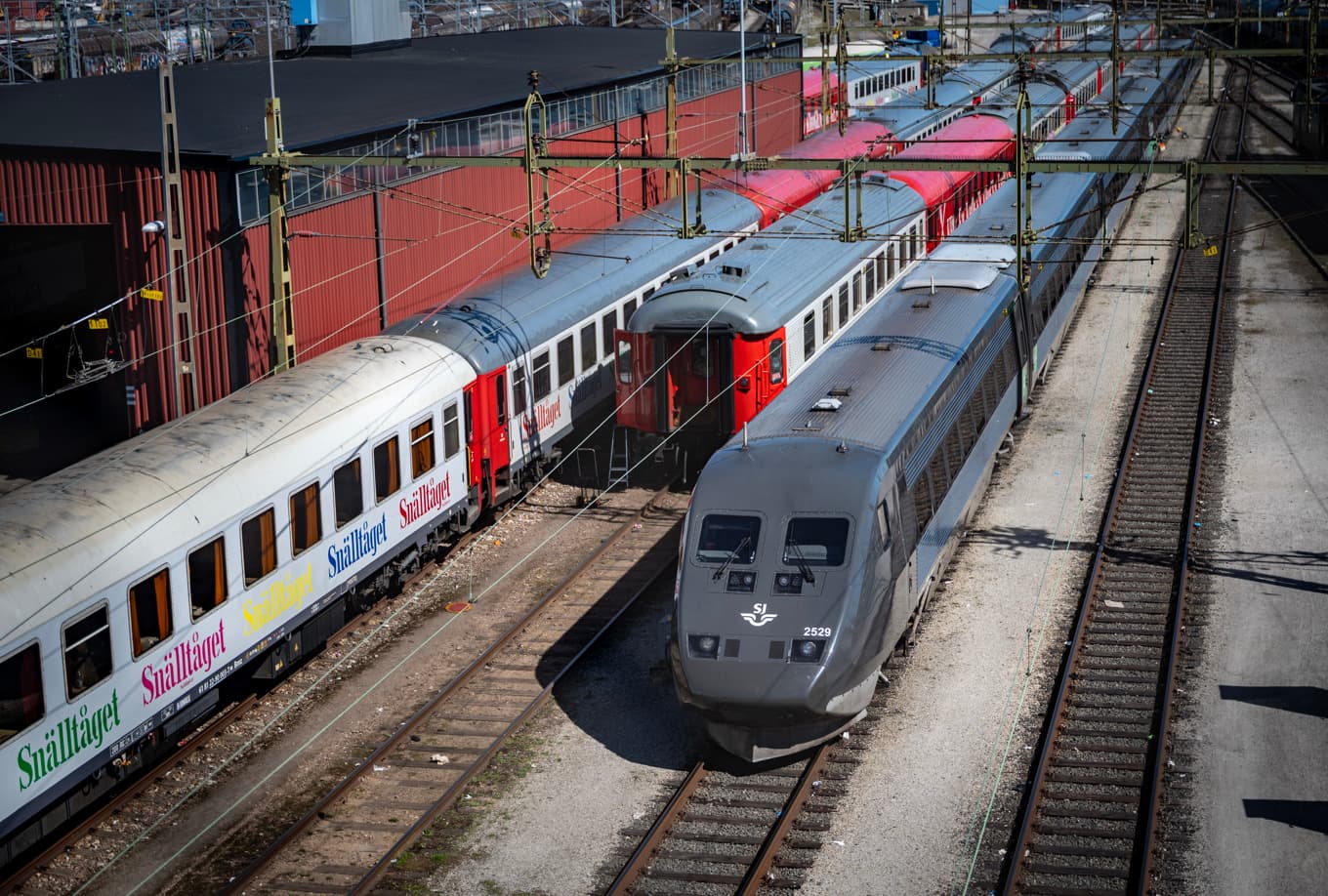 Tågstoppet mellan Malmö och Göteborg berodde på problem med kontaktledningen vid Kävlinge. Arkivbild. Foto: Johan Nilsson/TT