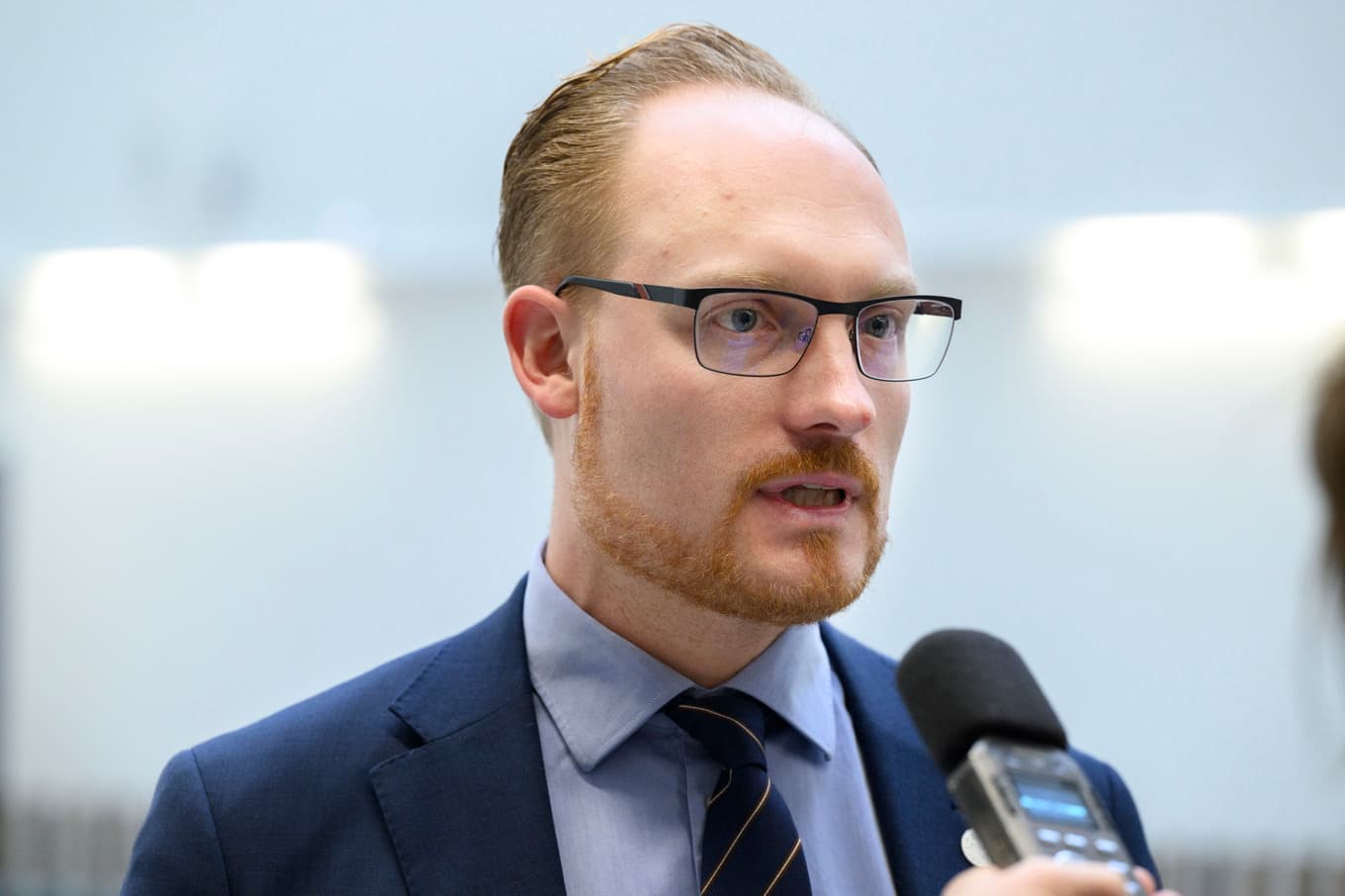 Aron Emilsson (SD) är ordförande i riksdagens utrikesutskott. Arkivbild. Foto: Jessica Gow/TT